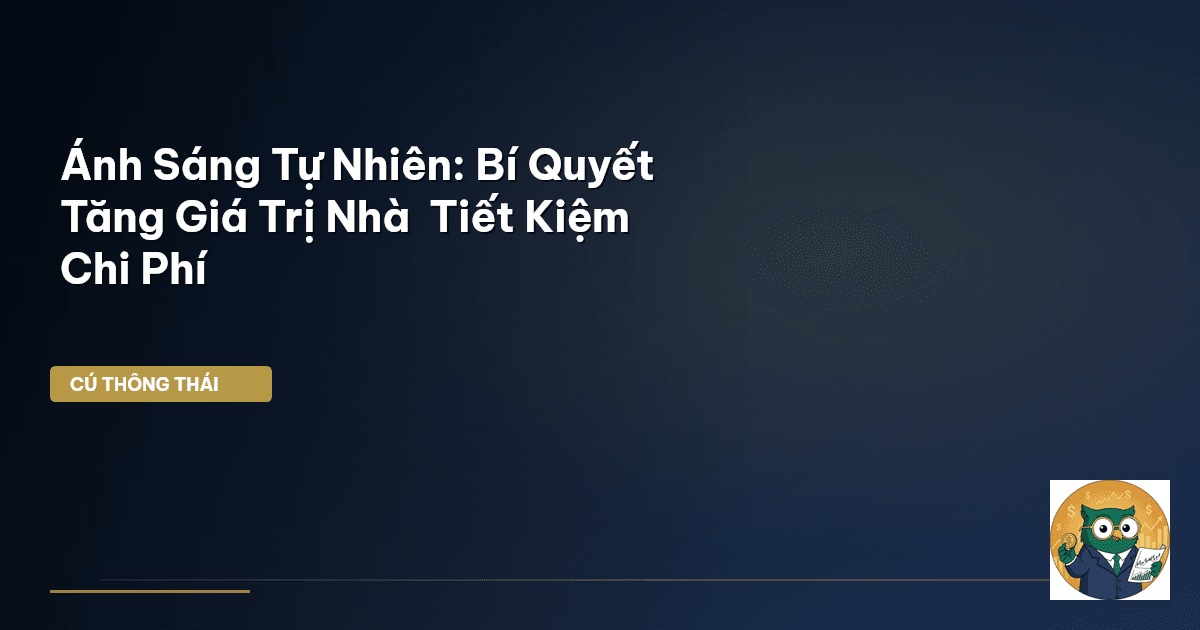 Ánh Sáng Tự Nhiên: Bí Quyết Tăng Giá Trị Nhà & Tiết Kiệm Chi Phí