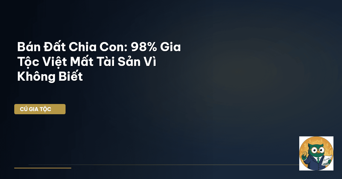 Bán Đất Chia Con: 98% Gia Tộc Việt Mất Tài Sản Vì Không Biết