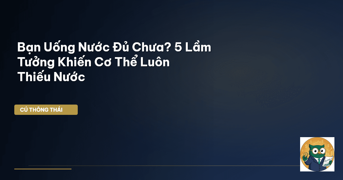 Bạn Uống Nước Đủ Chưa? 5 Lầm Tưởng Khiến Cơ Thể Luôn Thiếu Nước