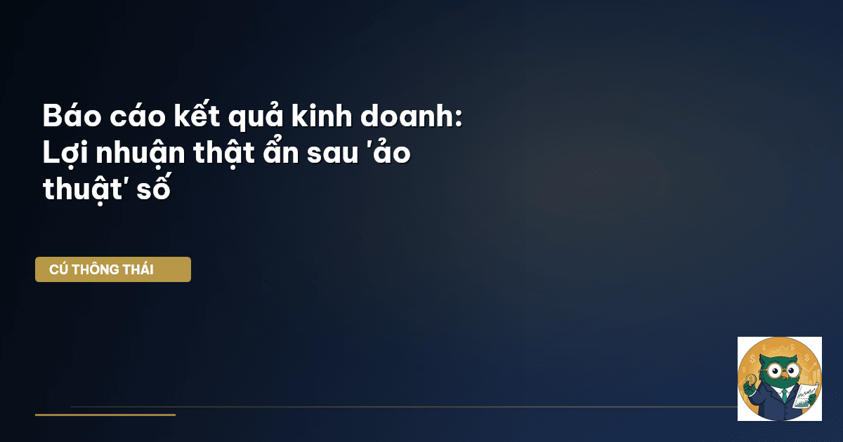 Báo cáo kết quả kinh doanh: Lợi nhuận thật ẩn sau 'ảo thuật' số