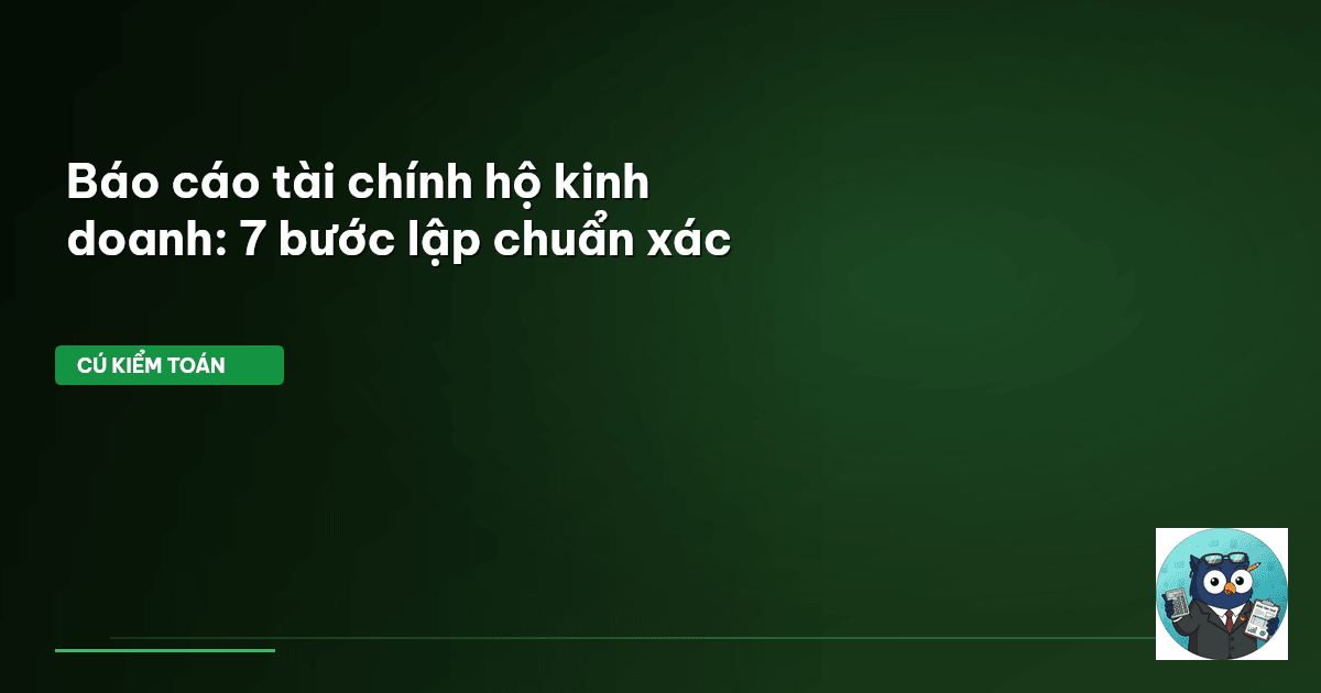 báo cáo tài chính hộ kinh doanh