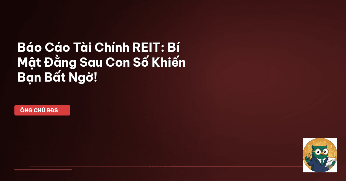 Báo Cáo Tài Chính REIT: Bí Mật Đằng Sau Con Số Khiến Bạn Bất Ngờ!