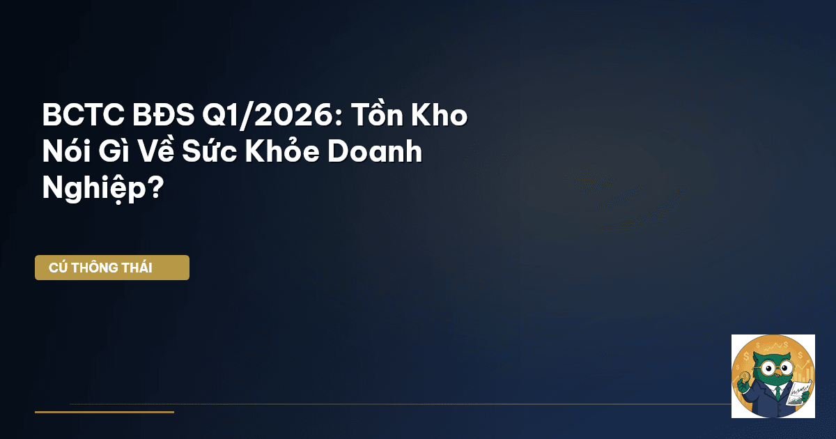BCTC BĐS Q1/2026: Tồn Kho Nói Gì Về Sức Khỏe Doanh Nghiệp?