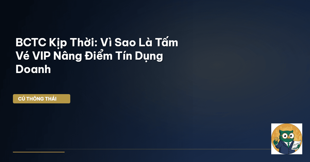BCTC Kịp Thời: Vì Sao Là “Tấm Vé VIP” Nâng Điểm Tín Dụng Doanh