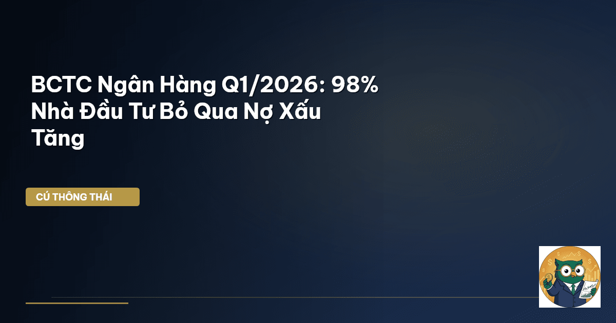 BCTC Ngân Hàng Q1/2026: 98% Nhà Đầu Tư Bỏ Qua Nợ Xấu Tăng