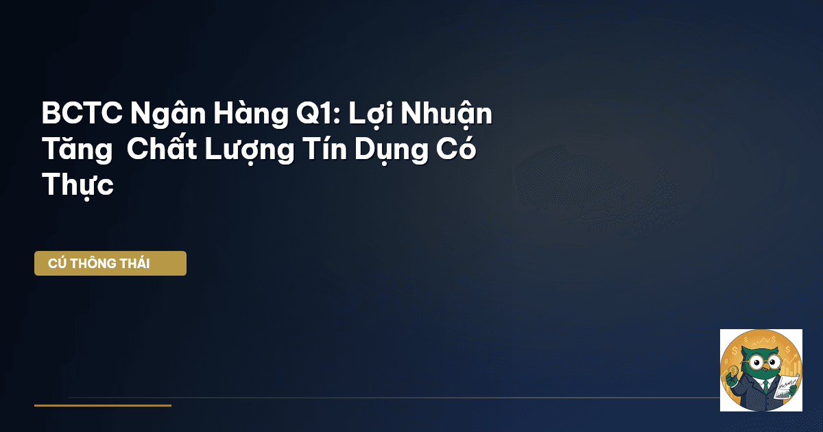 BCTC Ngân Hàng Q1: Lợi Nhuận Tăng – Chất Lượng Tín Dụng Có Thực