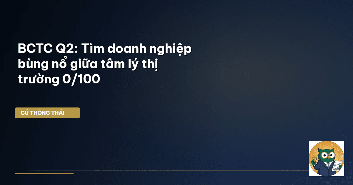 BCTC Q2: Tìm doanh nghiệp bùng nổ giữa tâm lý thị trường 0/100