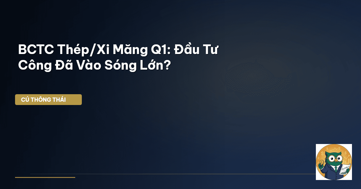 BCTC Thép/Xi Măng Q1: Đầu Tư Công Đã Vào Sóng Lớn?