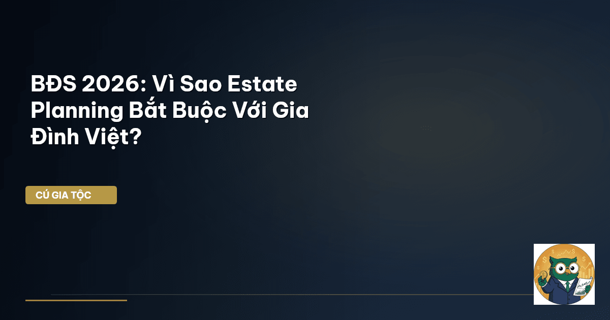 BĐS 2026: Vì Sao Estate Planning ‘Bắt Buộc’ Với Gia Đình Việt?