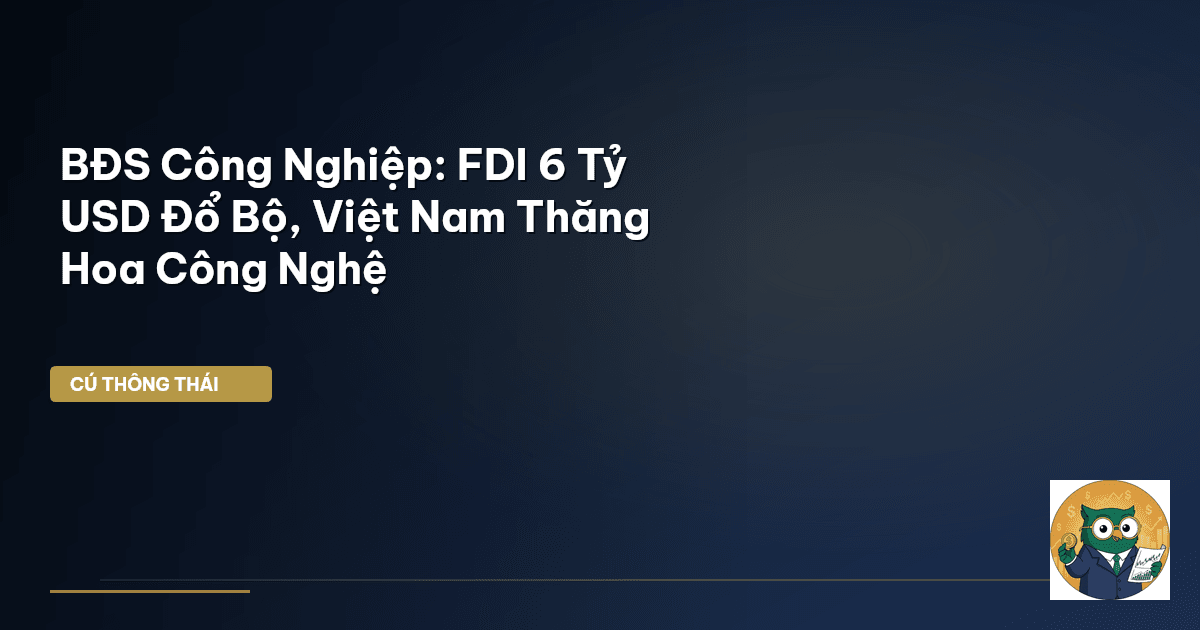 BĐS Công Nghiệp: FDI 6 Tỷ USD Đổ Bộ, Việt Nam Thăng Hoa Công Nghệ