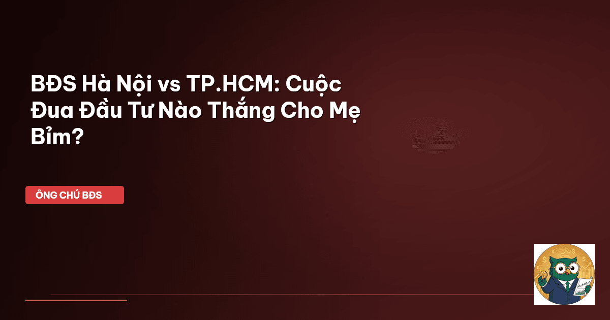 BĐS Hà Nội vs TP.HCM: Cuộc Đua Đầu Tư Nào Thắng Cho Mẹ Bỉm?
