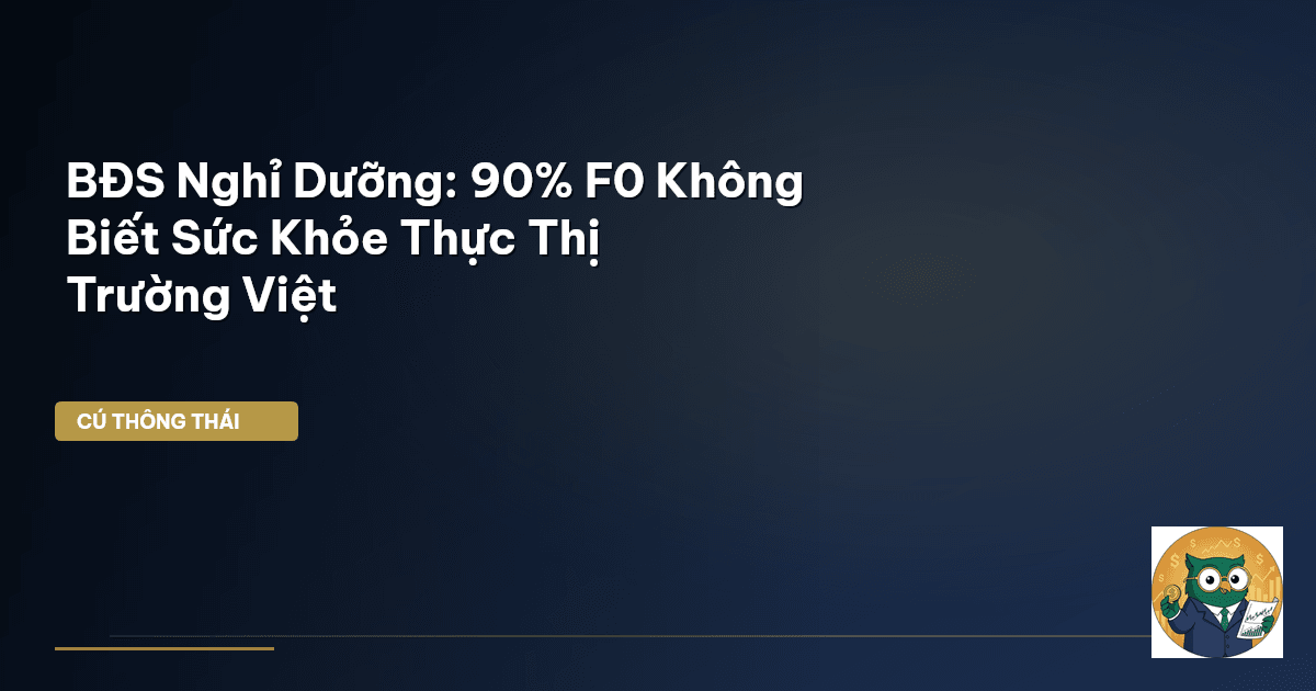 BĐS Nghỉ Dưỡng: 90% F0 Không Biết Sức Khỏe Thực Thị Trường Việt