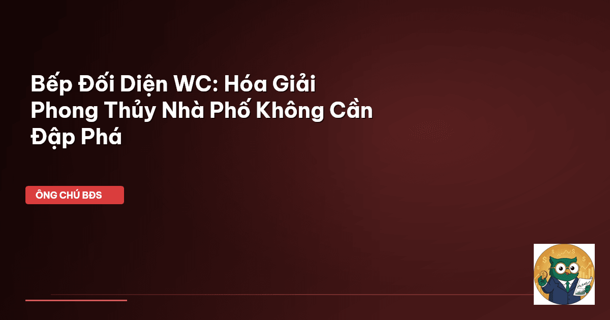 Bếp Đối Diện WC: Hóa Giải Phong Thủy Nhà Phố Không Cần Đập Phá
