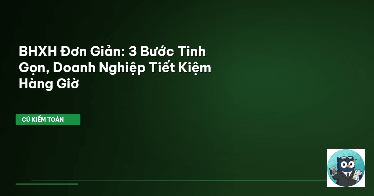 BHXH Đơn Giản: 3 Bước Tinh Gọn, Doanh Nghiệp Tiết Kiệm Hàng Giờ