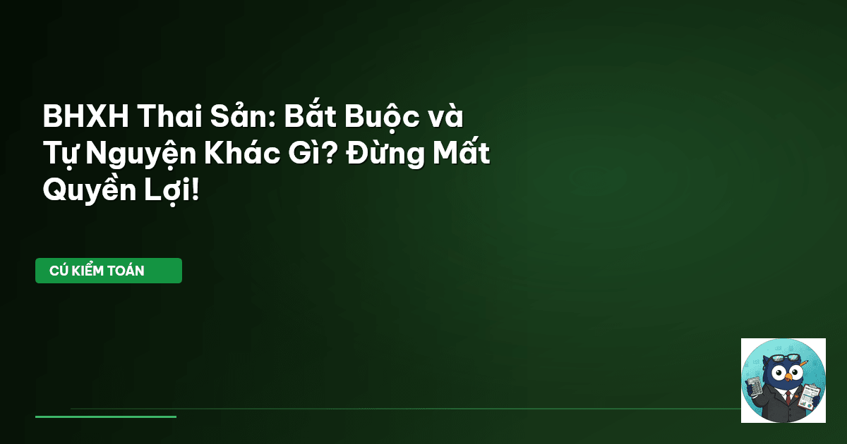 BHXH Thai Sản: Bắt Buộc và Tự Nguyện Khác Gì? Đừng Mất Quyền Lợi!