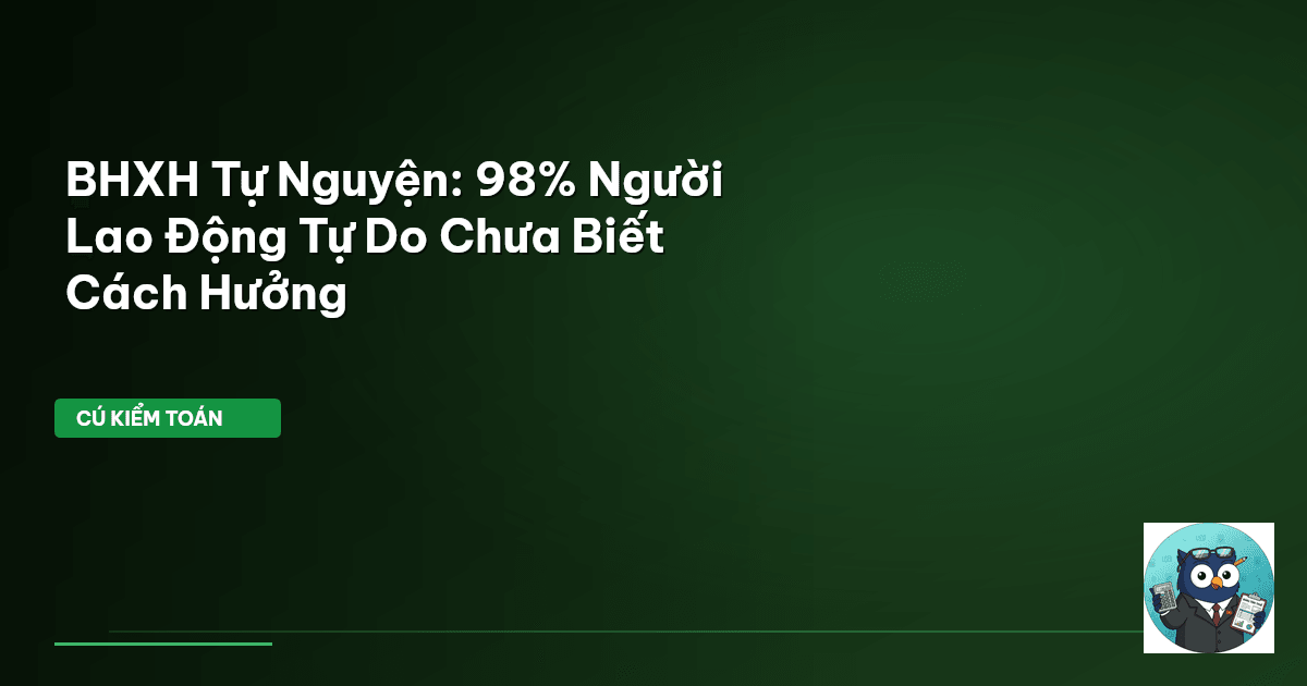 BHXH Tự Nguyện: 98% Người Lao Động Tự Do Chưa Biết Cách Hưởng