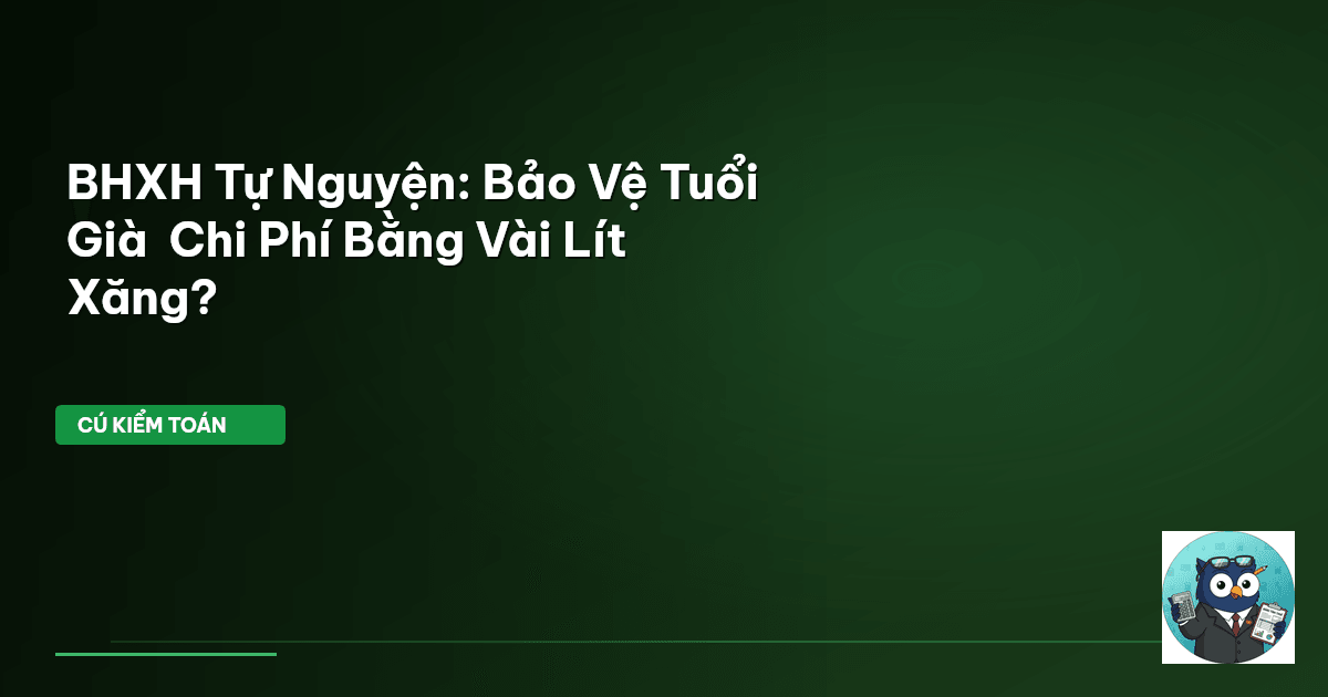 BHXH Tự Nguyện: Bảo Vệ Tuổi Già – Chi Phí Bằng Vài Lít Xăng?