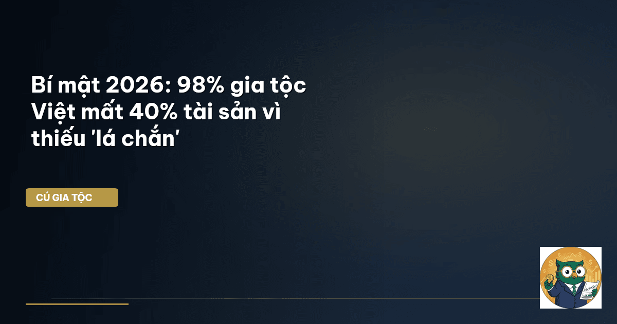 Bí mật 2026: 98% gia tộc Việt mất 40% tài sản vì thiếu 'lá chắn'