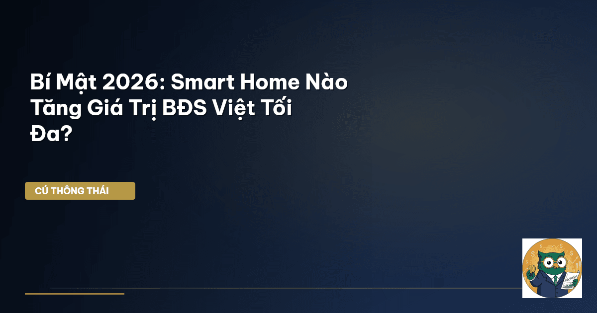 Bí Mật 2026: Smart Home Nào Tăng Giá Trị BĐS Việt Tối Đa?