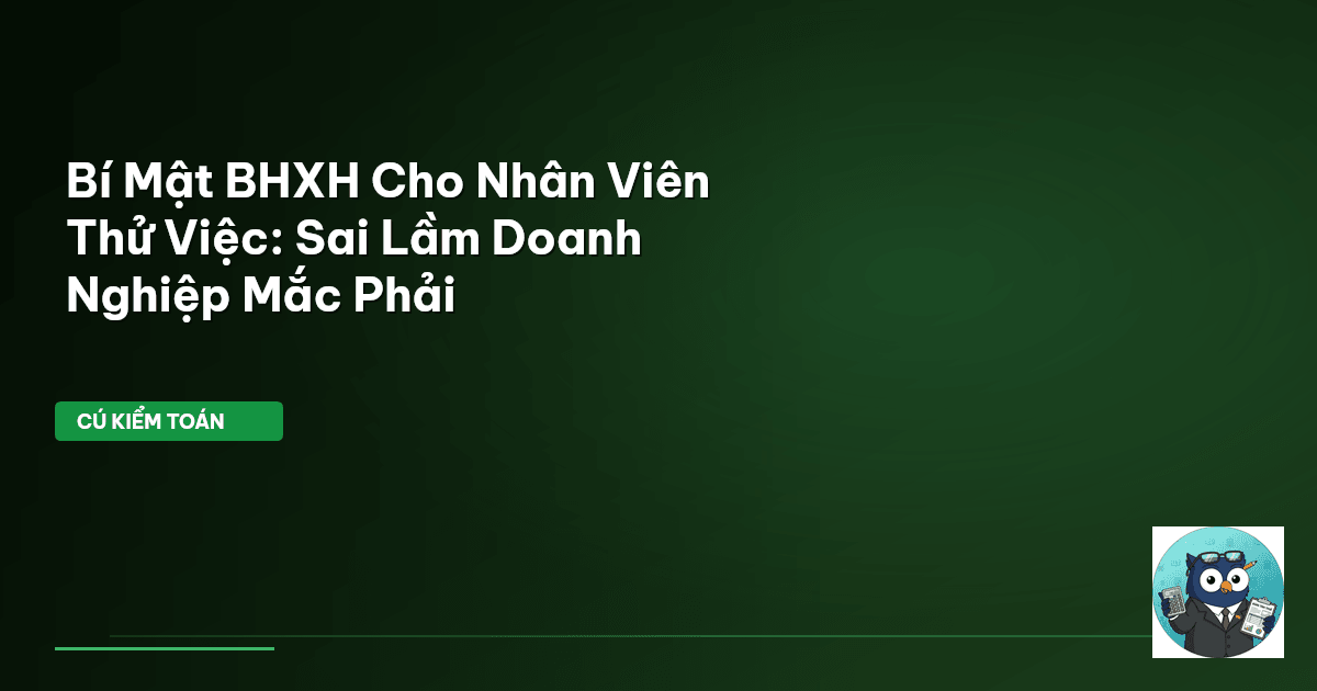 bhxh cho nhân viên thử việc