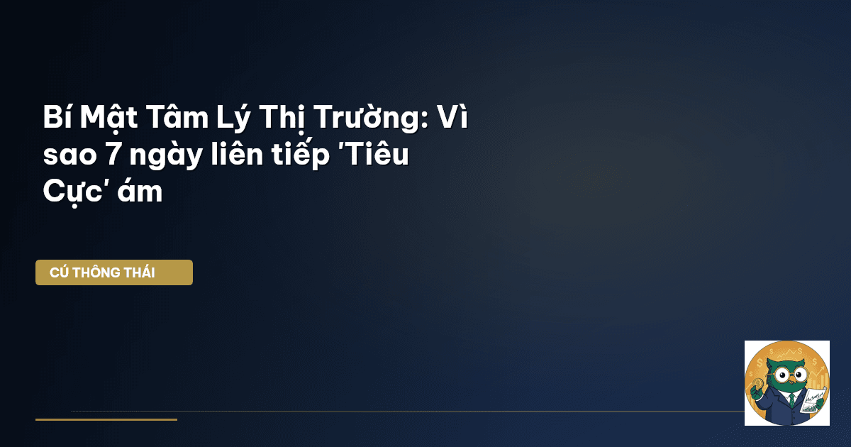 Bí Mật Tâm Lý Thị Trường: Vì sao 7 ngày liên tiếp 'Tiêu Cực' ám