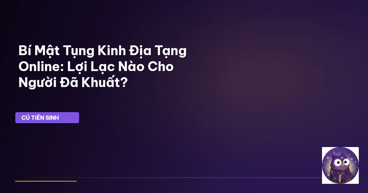 tụng kinh địa tạng online