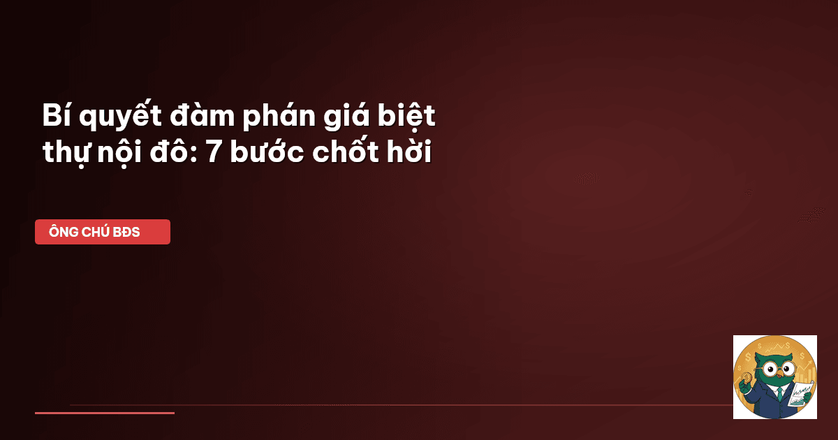 đàm phán biệt thự