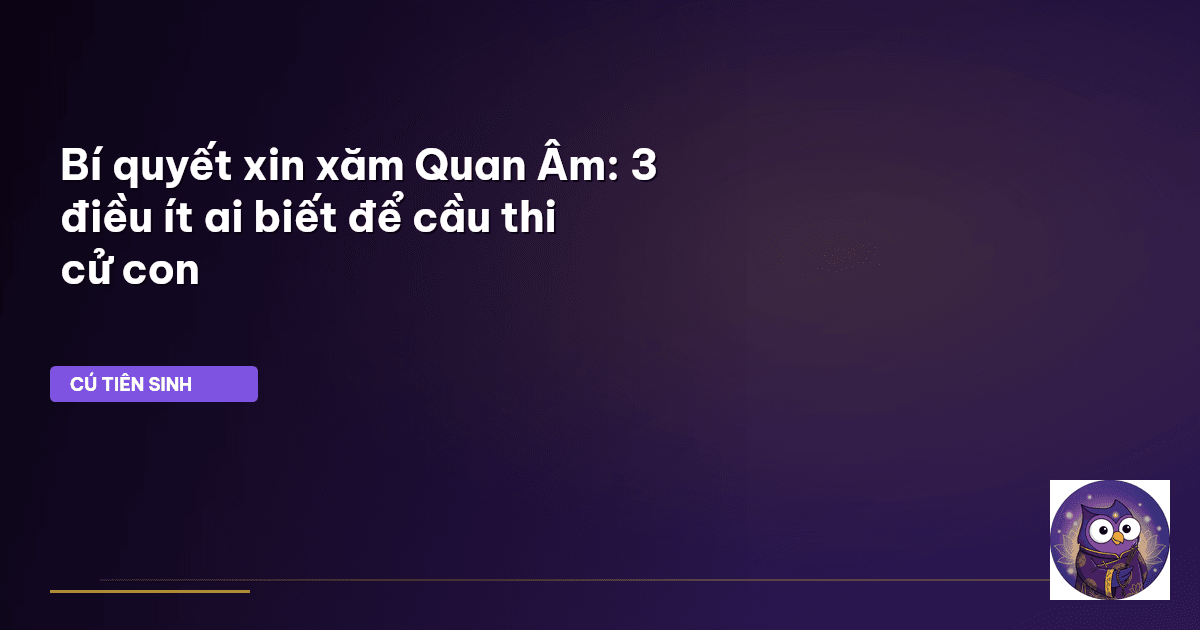 xin xăm Quan Âm
