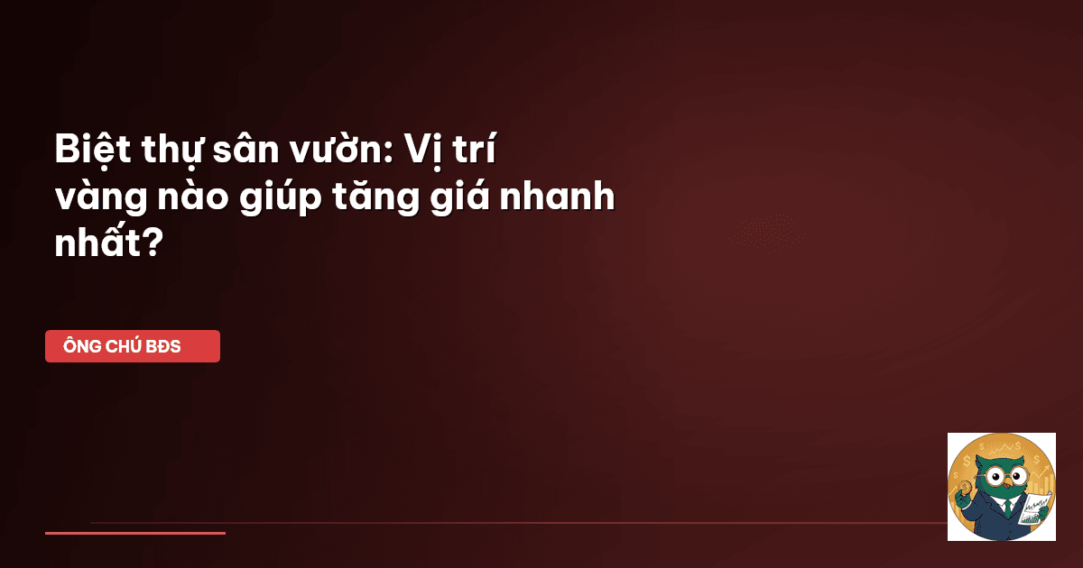 biệt thự sân vườn