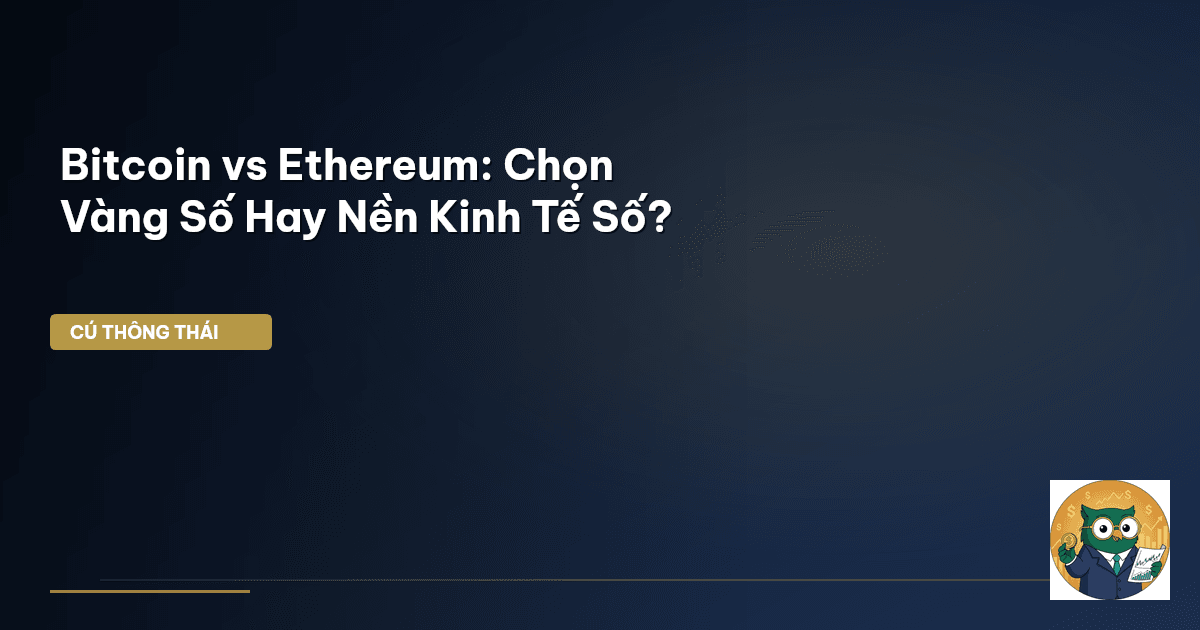 Bitcoin vs Ethereum: Chọn “Vàng Số” Hay “Nền Kinh Tế Số”?
