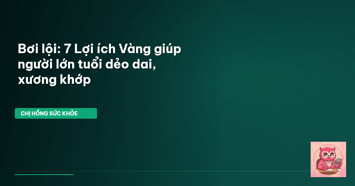 bơi lội người lớn tuổi