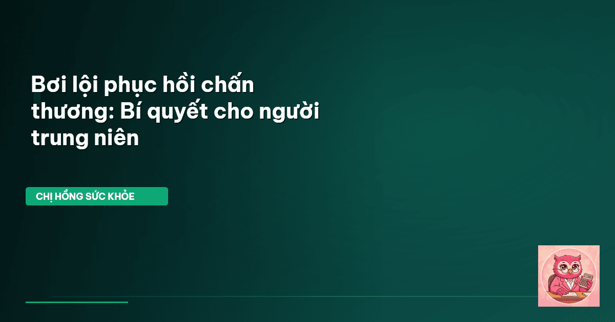 bơi lội phục hồi chấn thương
