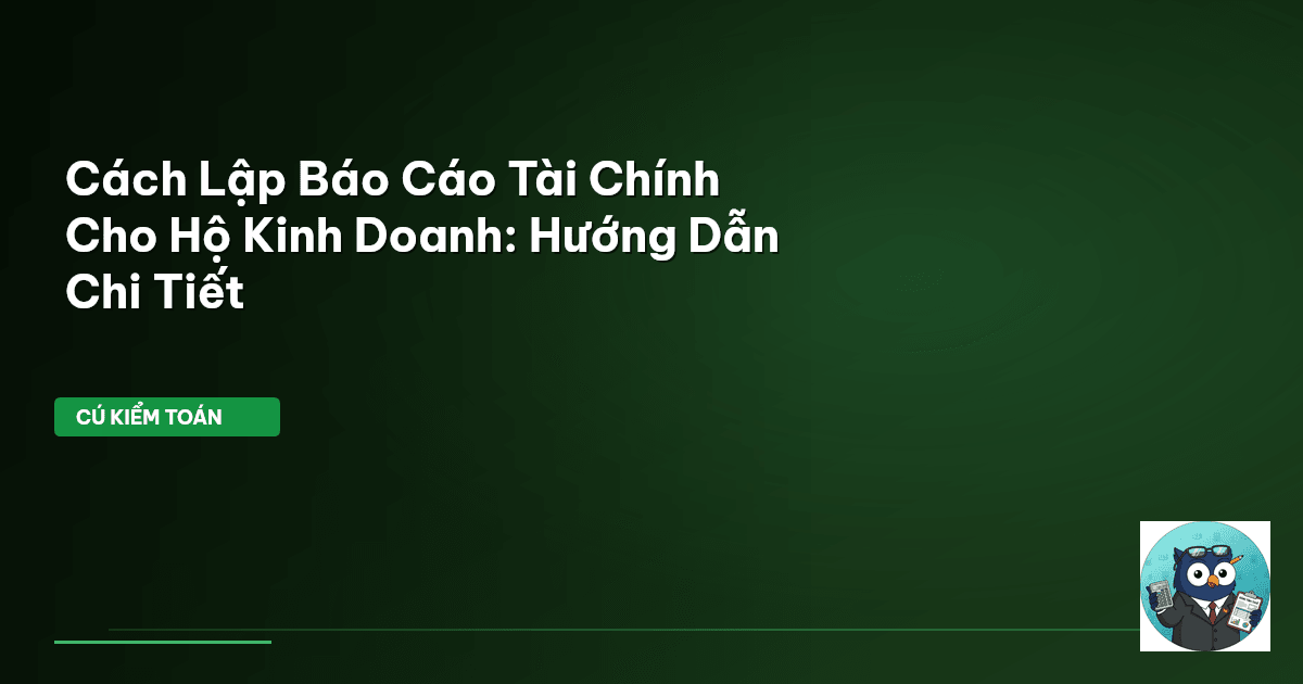 báo cáo tài chính hộ kinh doanh