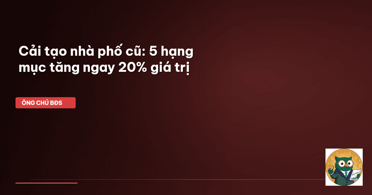 cải tạo nhà phố