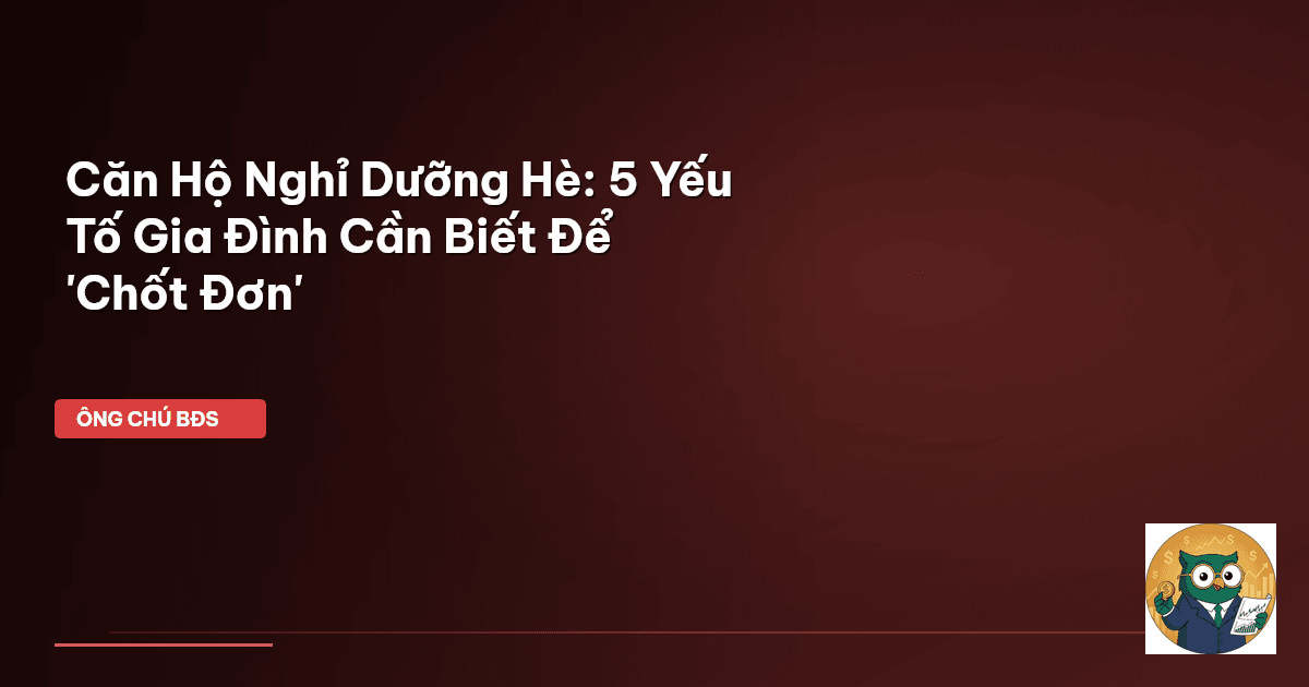 căn hộ nghỉ dưỡng