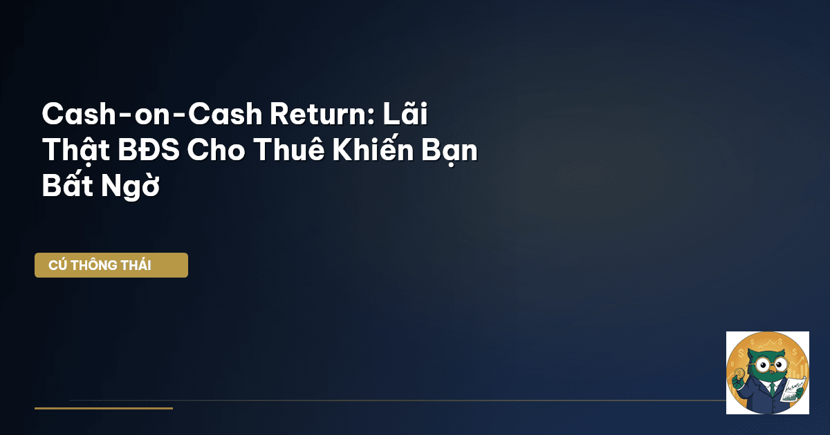 Cash-on-Cash Return: Lãi Thật BĐS Cho Thuê Khiến Bạn Bất Ngờ