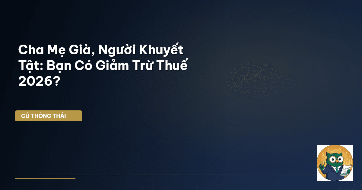 Cha Mẹ Già, Người Khuyết Tật: Bạn Có Giảm Trừ Thuế 2026?