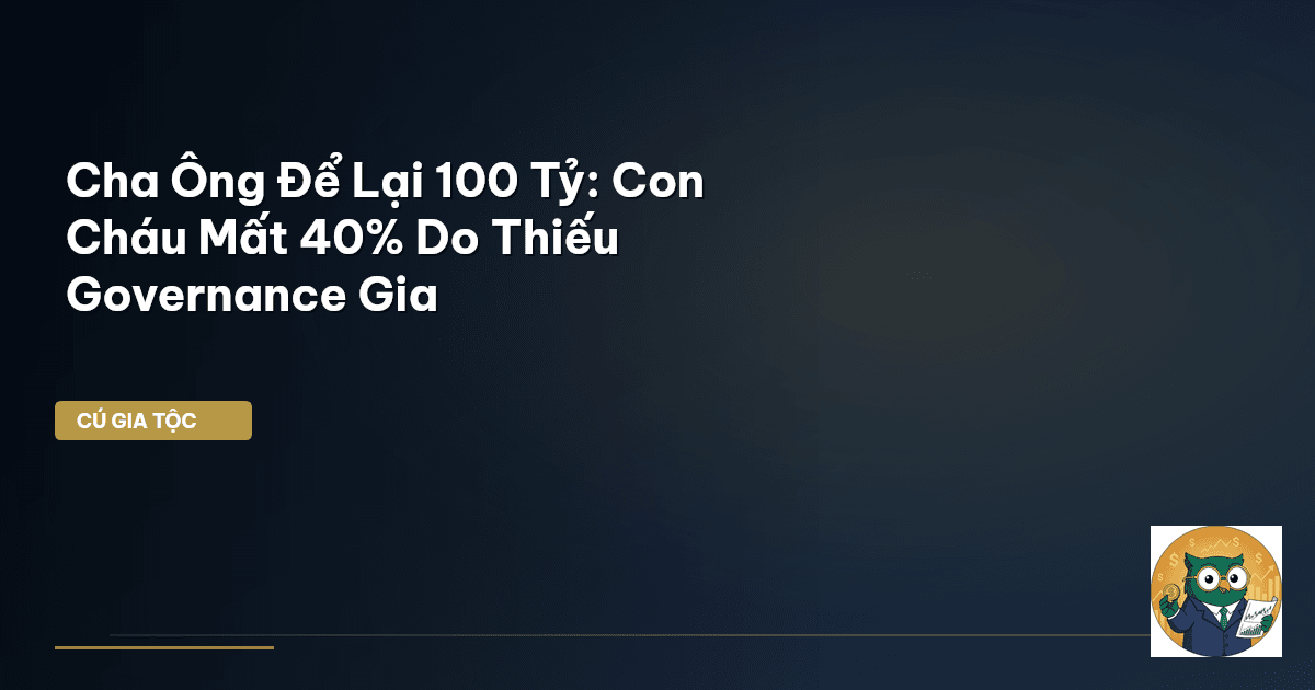 Cha Ông Để Lại 100 Tỷ: Con Cháu Mất 40% Do Thiếu Governance Gia