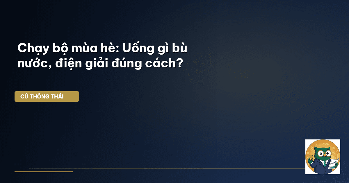 Chạy bộ mùa hè: Uống gì bù nước, điện giải đúng cách?