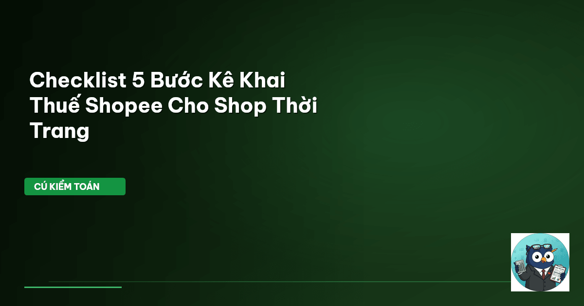kê khai thuế Shopee