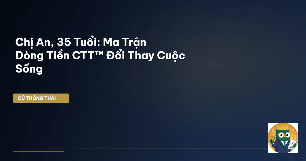 Chị An, 35 Tuổi: Ma Trận Dòng Tiền CTT™ Đổi Thay Cuộc Sống