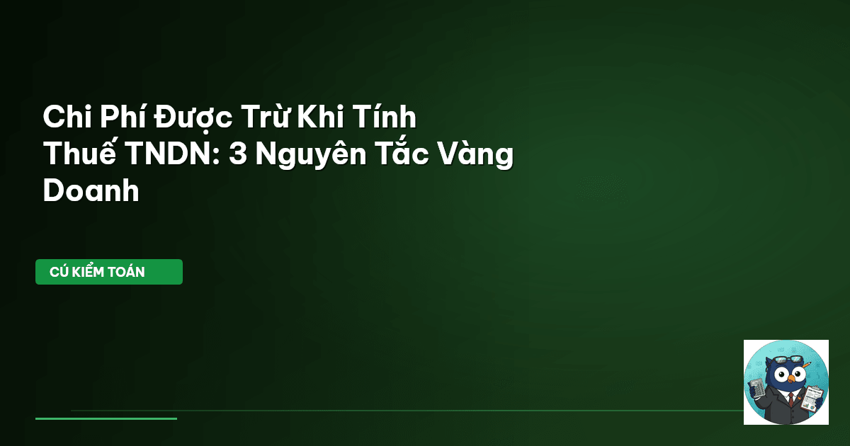 chi phí được trừ