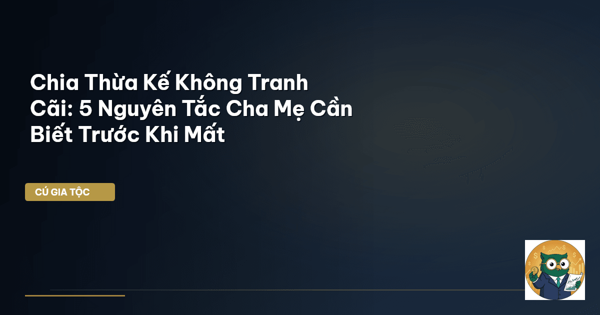 Chia Thừa Kế Không Tranh Cãi: 5 Nguyên Tắc Cha Mẹ Cần Biết Trước Khi Mất