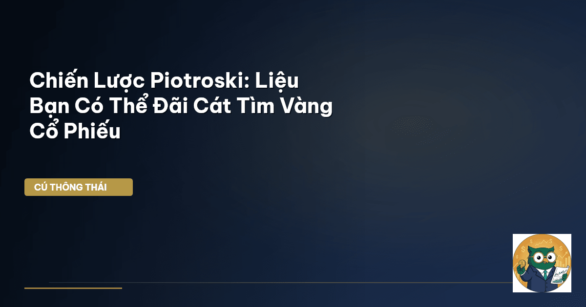 Chiến Lược Piotroski: Liệu Bạn Có Thể Đãi Cát Tìm Vàng Cổ Phiếu