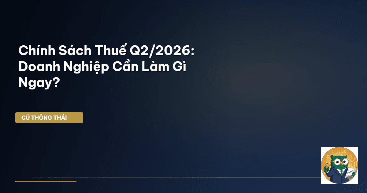 Chính Sách Thuế Q2/2026: Doanh Nghiệp Cần Làm Gì Ngay?