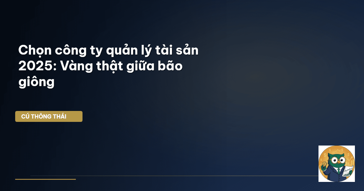 Chọn công ty quản lý tài sản 2025: Vàng thật giữa bão giông