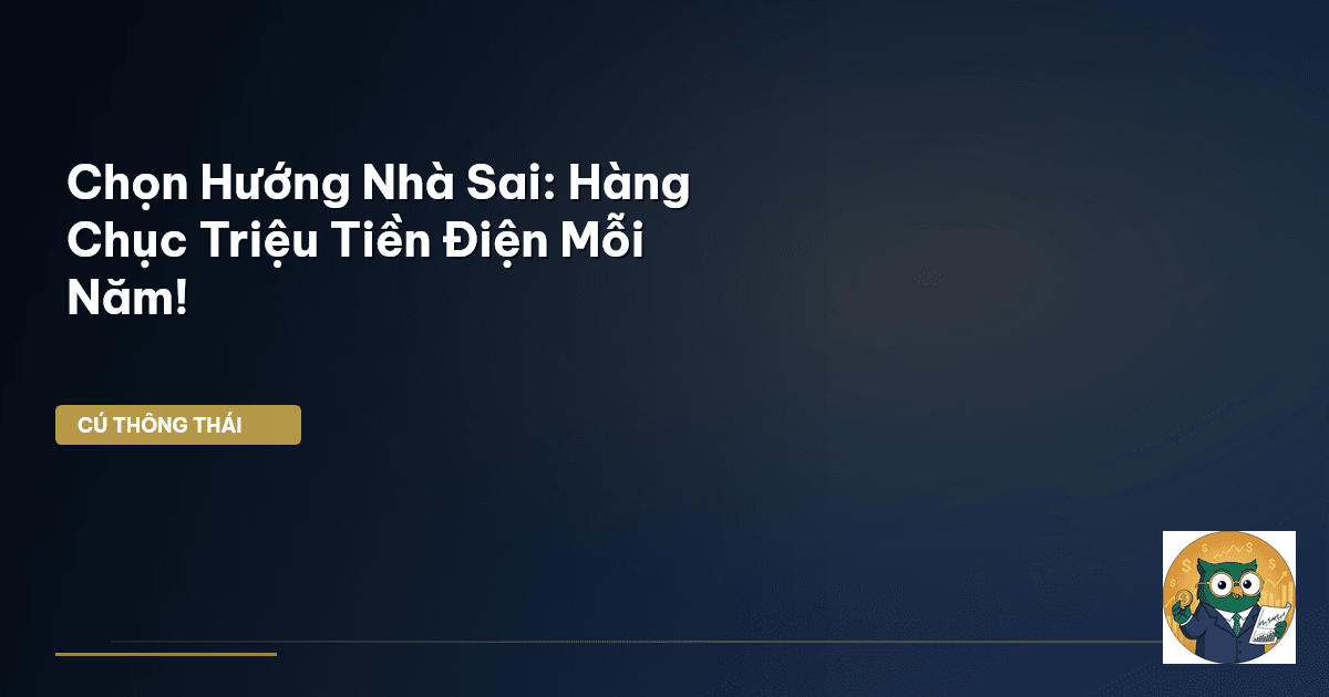 Chọn Hướng Nhà Sai: Hàng Chục Triệu Tiền Điện Mỗi Năm!