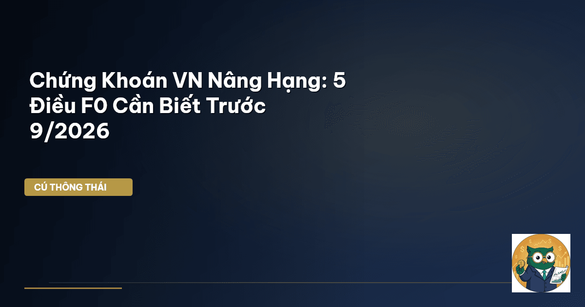 Chứng Khoán VN Nâng Hạng: 5 Điều F0 Cần Biết Trước 9/2026