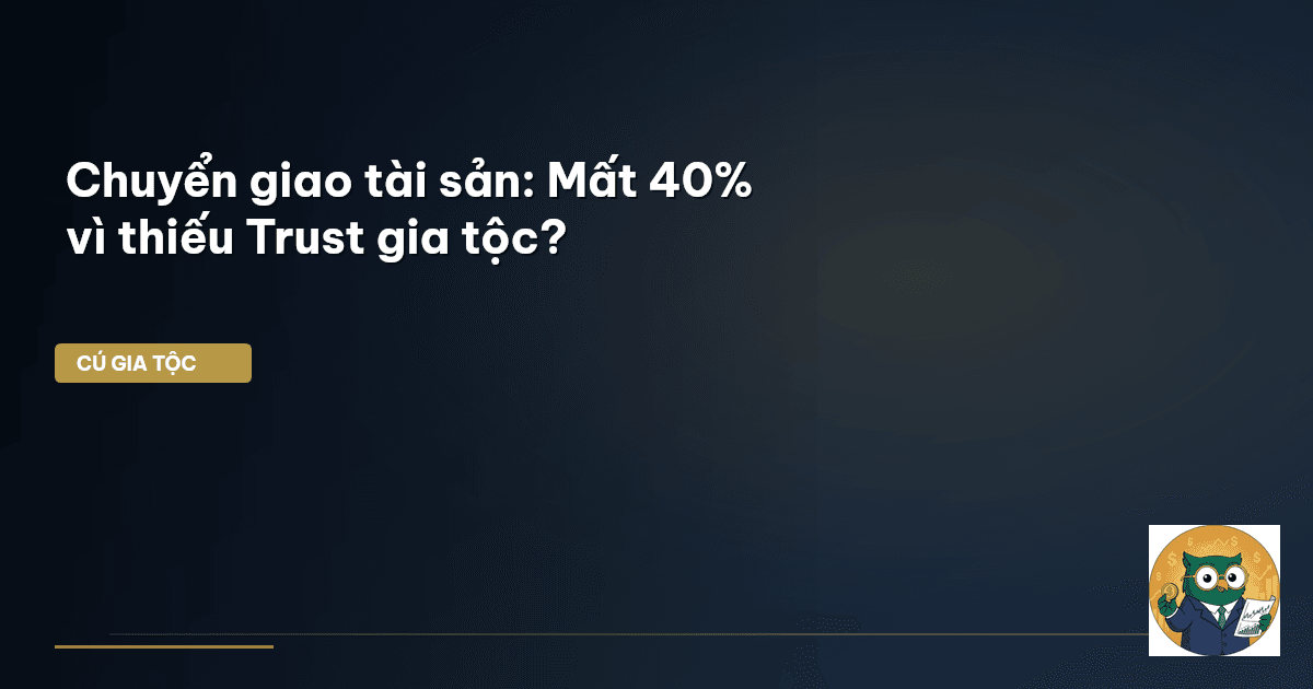 Chuyển giao tài sản: Mất 40% vì thiếu Trust gia tộc?