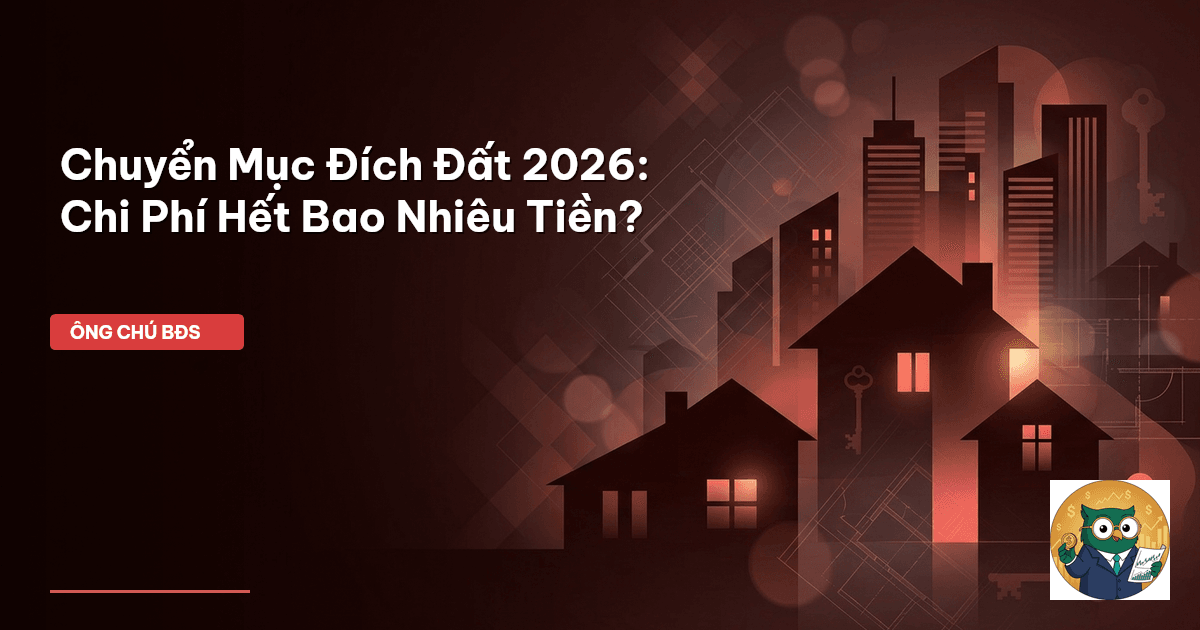 Chuyển Mục Đích Đất 2026: Chi Phí Hết Bao Nhiêu Tiền?